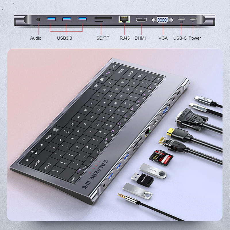 Keyboard Dock USB C HUB
